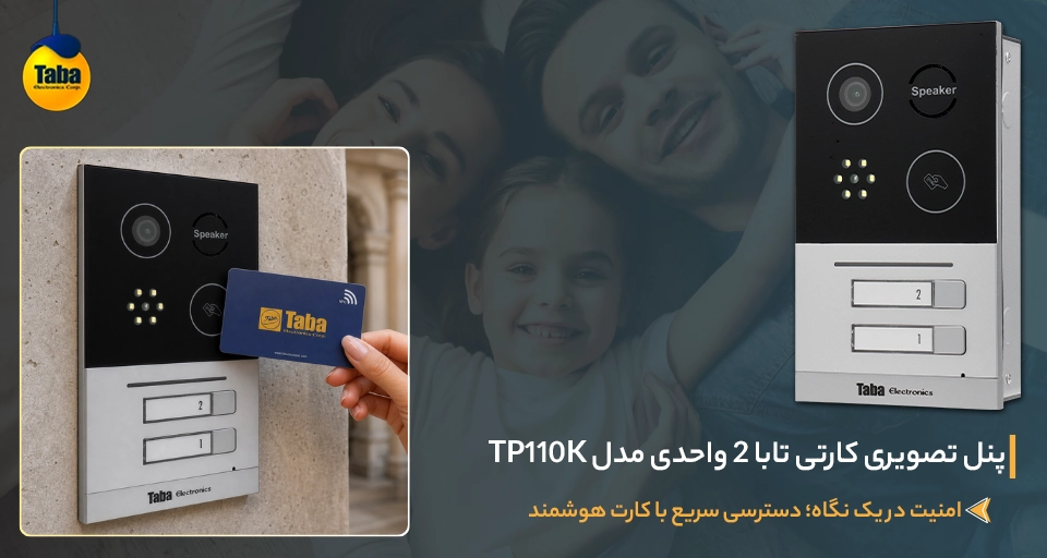 پنل تصویری کارتخوان 2 واحد تابا TP110