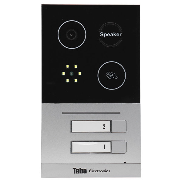 Taba-panel-TP110K-unit2-index پنل آیفون تصویری کارتی تابا 2 واحدی مدل TP110K